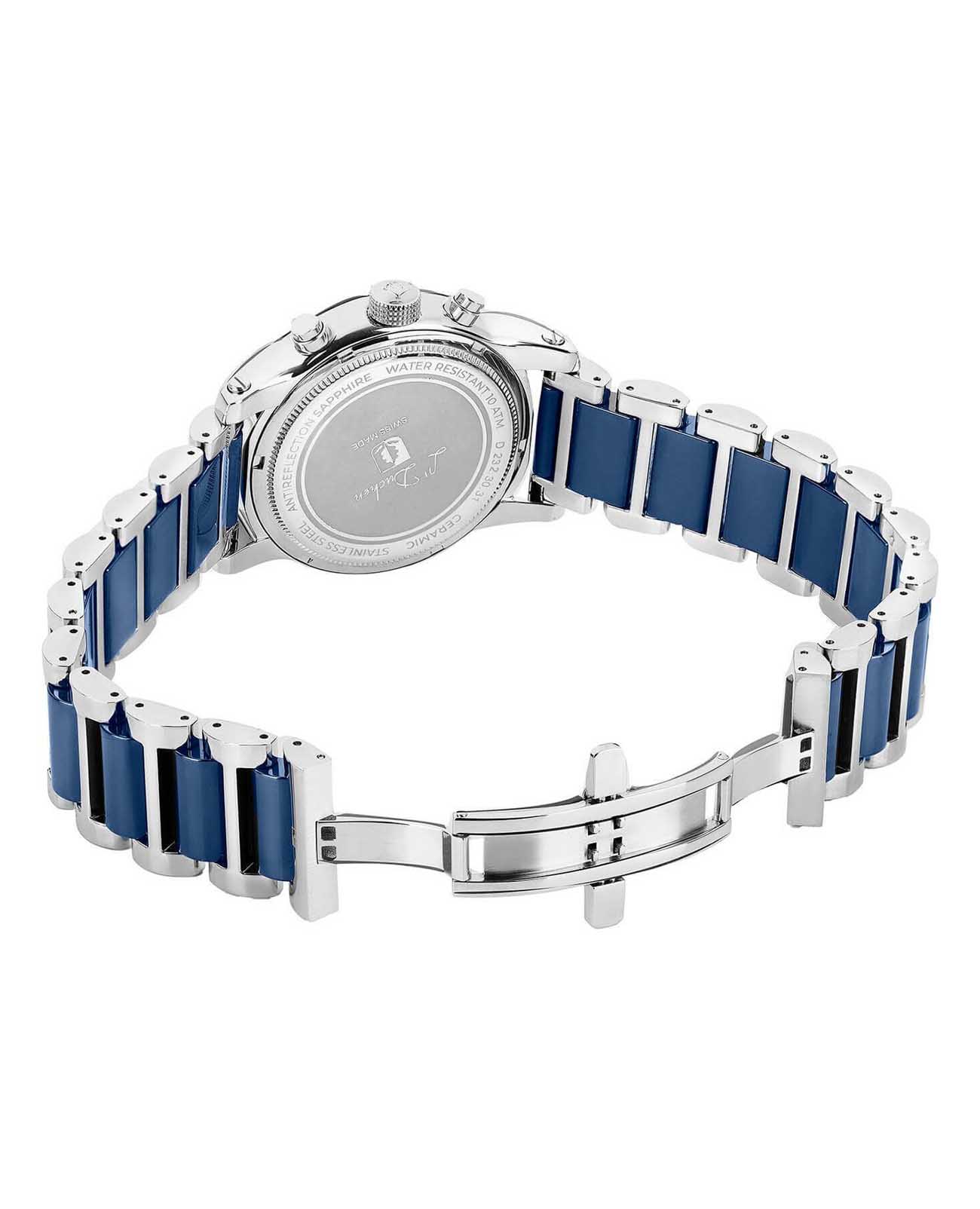 L'Duchen L'Duchen Aerostat Chrono D 232.30.31,  швейцария мужские часы на браслете сталь + керамические вставки боковой вид